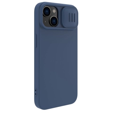 Nillkin CamShield Magnetic Silicone Case etui iPhone 14 Plus magnetyczny MagSafe pokrowiec z osłoną na aparat niebieski Nillkin CamShield Magnetic Silicone Case etui iPhone 14 Plus magnetyczny MagSafe pokrowiec z osłoną na aparat niebieski
