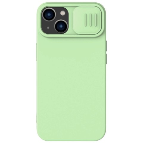 Nillkin CamShield Magnetic Silicone Case etui iPhone 14 Plus magnetyczny MagSafe pokrowiec z osłoną na aparat zielony Nillkin CamShield Magnetic Silicone Case etui iPhone 14 Plus magnetyczny MagSafe pokrowiec z osłoną na aparat zielony