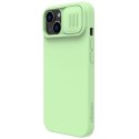 Nillkin CamShield Magnetic Silicone Case etui iPhone 14 Plus magnetyczny MagSafe pokrowiec z osłoną na aparat zielony Nillkin CamShield Magnetic Silicone Case etui iPhone 14 Plus magnetyczny MagSafe pokrowiec z osłoną na aparat zielony