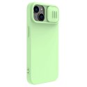 Nillkin CamShield Magnetic Silicone Case etui iPhone 14 Plus magnetyczny MagSafe pokrowiec z osłoną na aparat zielony Nillkin CamShield Magnetic Silicone Case etui iPhone 14 Plus magnetyczny MagSafe pokrowiec z osłoną na aparat zielony