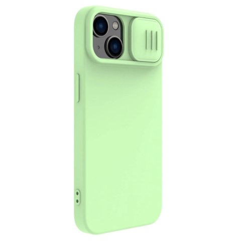 Nillkin CamShield Magnetic Silicone Case etui iPhone 14 Plus magnetyczny MagSafe pokrowiec z osłoną na aparat zielony Nillkin CamShield Magnetic Silicone Case etui iPhone 14 Plus magnetyczny MagSafe pokrowiec z osłoną na aparat zielony
