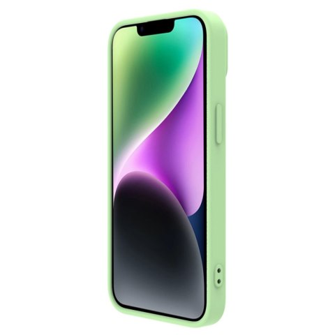 Nillkin CamShield Magnetic Silicone Case etui iPhone 14 Plus magnetyczny MagSafe pokrowiec z osłoną na aparat zielony Nillkin CamShield Magnetic Silicone Case etui iPhone 14 Plus magnetyczny MagSafe pokrowiec z osłoną na aparat zielony