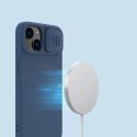 Nillkin CamShield Magnetic Silicone Case etui iPhone 14 Plus magnetyczny MagSafe pokrowiec z osłoną na aparat zielony Nillkin CamShield Magnetic Silicone Case etui iPhone 14 Plus magnetyczny MagSafe pokrowiec z osłoną na aparat zielony