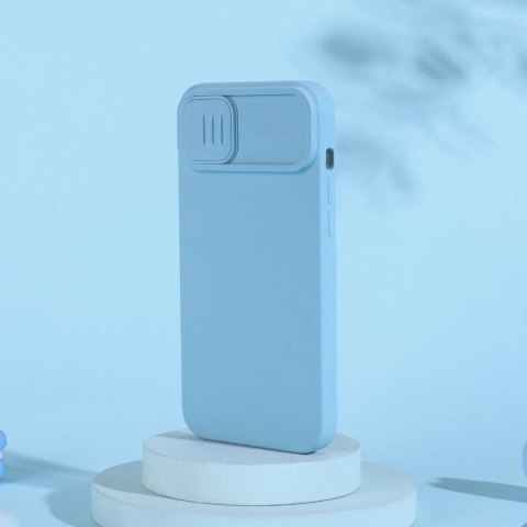 Nillkin CamShield Magnetic Silicone Case etui iPhone 14 Plus magnetyczny MagSafe pokrowiec z osłoną na aparat zielony Nillkin CamShield Magnetic Silicone Case etui iPhone 14 Plus magnetyczny MagSafe pokrowiec z osłoną na aparat zielony