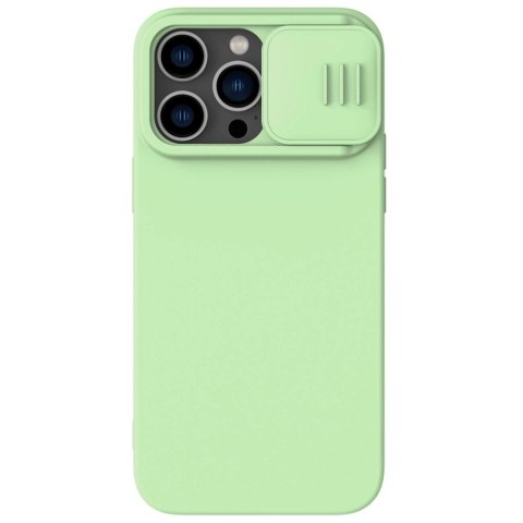 Nillkin CamShield Magnetic Silicone Case etui iPhone 14 Pro magnetyczny MagSafe pokrowiec z osłoną na aparat zielony Nillkin CamShield Magnetic Silicone Case etui iPhone 14 Pro magnetyczny MagSafe pokrowiec z osłoną na aparat zielony