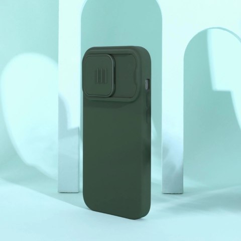 Nillkin CamShield Magnetic Silicone Case etui iPhone 14 Pro magnetyczny MagSafe pokrowiec z osłoną na aparat zielony Nillkin CamShield Magnetic Silicone Case etui iPhone 14 Pro magnetyczny MagSafe pokrowiec z osłoną na aparat zielony