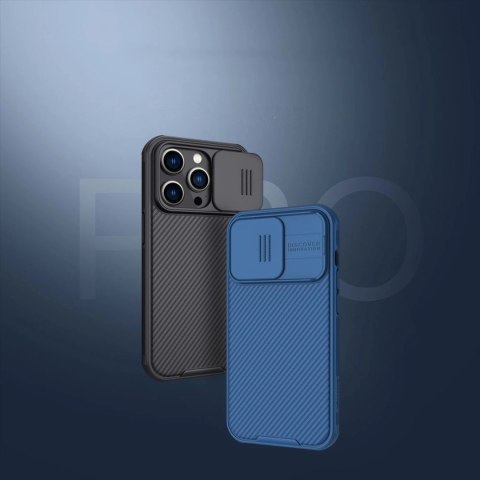 Nillkin CamShield Pro Case etui iPhone 14 Pro pancerny pokrowiec osłona na aparat kamerę niebieski Nillkin CamShield Pro Case etui iPhone 14 Pro pancerny pokrowiec osłona na aparat kamerę niebieski