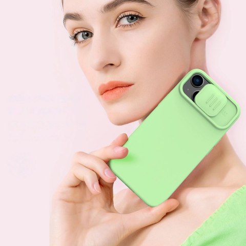 Nillkin CamShield Silky Silicone Case etui iPhone 14 Plus pokrowiec z osłoną na aparat czarny Nillkin CamShield Silky Silicone Case etui iPhone 14 Plus pokrowiec z osłoną na aparat czarny