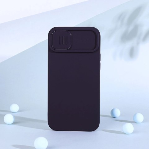 Nillkin CamShield Silky Silicone Case etui iPhone 14 Plus pokrowiec z osłoną na aparat czarny Nillkin CamShield Silky Silicone Case etui iPhone 14 Plus pokrowiec z osłoną na aparat czarny