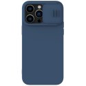 Nillkin CamShield Silky Silicone Case etui iPhone 14 Pro pokrowiec z osłoną na aparat niebieski Nillkin CamShield Silky Silicone Case etui iPhone 14 Pro pokrowiec z osłoną na aparat niebieski