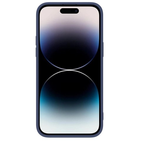 Nillkin CamShield Silky Silicone Case etui iPhone 14 Pro pokrowiec z osłoną na aparat niebieski Nillkin CamShield Silky Silicone Case etui iPhone 14 Pro pokrowiec z osłoną na aparat niebieski