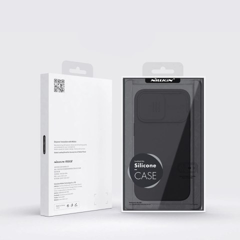 Nillkin CamShield Silky Silicone Case etui iPhone 14 Pro pokrowiec z osłoną na aparat niebieski Nillkin CamShield Silky Silicone Case etui iPhone 14 Pro pokrowiec z osłoną na aparat niebieski