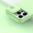 Nillkin CamShield Silky Silicone Case etui iPhone 14 Pro pokrowiec z osłoną na aparat niebieski Nillkin CamShield Silky Silicone Case etui iPhone 14 Pro pokrowiec z osłoną na aparat niebieski