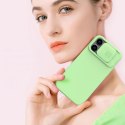 Nillkin CamShield Silky Silicone Case etui iPhone 14 Pro pokrowiec z osłoną na aparat zielony