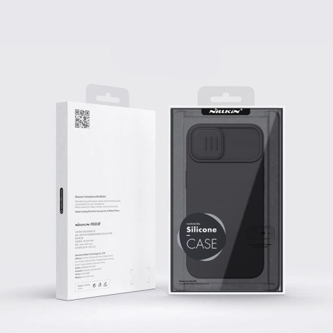 Nillkin CamShield Silky Silicone Case etui iPhone 14 pokrowiec z osłoną na aparat niebieski Nillkin CamShield Silky Silicone Case etui iPhone 14 pokrowiec z osłoną na aparat niebieski