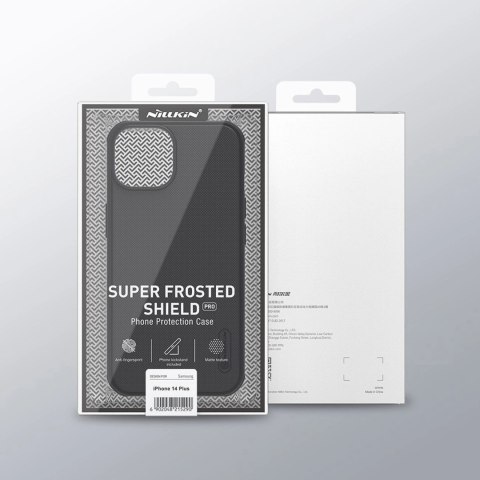 Nillkin Super Frosted Shield Pro etui iPhone 14 Plus pokrowiec na tył plecki czarny Nillkin Super Frosted Shield Pro etui iPhone 14 Plus pokrowiec na tył plecki czarny