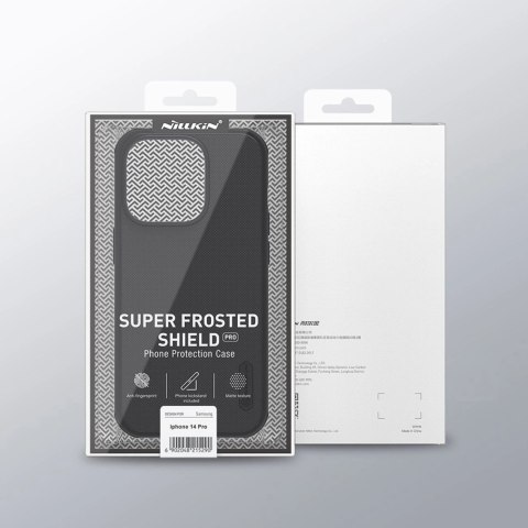 Nillkin Super Frosted Shield Pro etui iPhone 14 Pro pokrowiec na tył plecki niebieski Nillkin Super Frosted Shield Pro etui iPhone 14 Pro pokrowiec na tył plecki niebieski