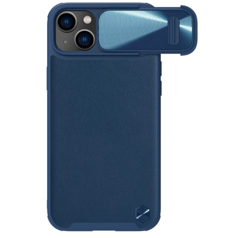 Nillkin CamShield Leather S Case etui iPhone 14 Plus pokrowiec z osłoną na aparat niebieskie Nillkin CamShield Leather S Case etui iPhone 14 Plus pokrowiec z osłoną na aparat niebieskie