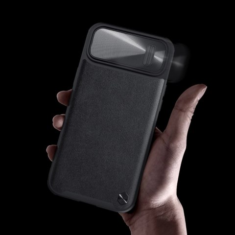 Nillkin CamShield Leather S Case etui iPhone 14 Plus pokrowiec z osłoną na aparat niebieskie Nillkin CamShield Leather S Case etui iPhone 14 Plus pokrowiec z osłoną na aparat niebieskie