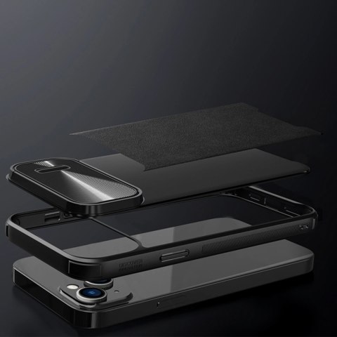 Nillkin CamShield Leather S Case etui iPhone 14 Plus pokrowiec z osłoną na aparat niebieskie Nillkin CamShield Leather S Case etui iPhone 14 Plus pokrowiec z osłoną na aparat niebieskie