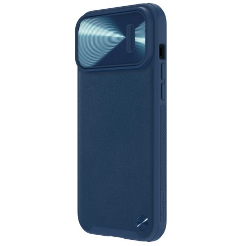 Nillkin CamShield Leather S Case etui iPhone 14 Pro pokrowiec z osłoną na aparat niebieskie Nillkin CamShield Leather S Case etui iPhone 14 Pro pokrowiec z osłoną na aparat niebieskie