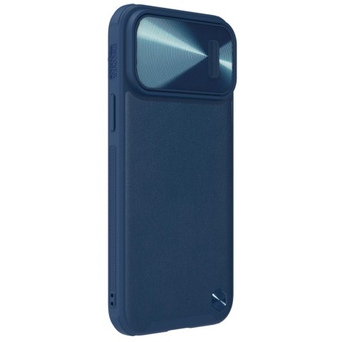 Nillkin CamShield Leather S Case etui iPhone 14 Pro pokrowiec z osłoną na aparat niebieskie Nillkin CamShield Leather S Case etui iPhone 14 Pro pokrowiec z osłoną na aparat niebieskie