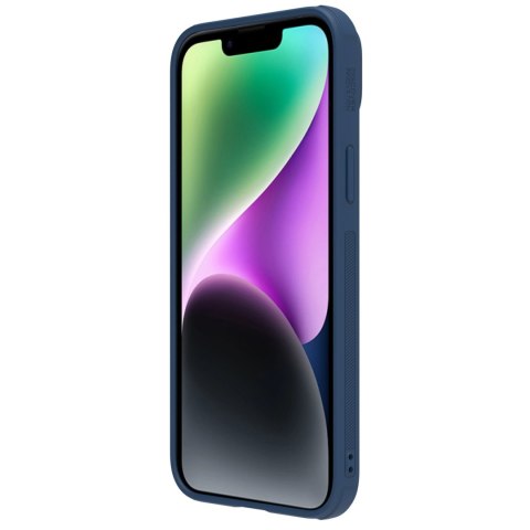 Nillkin CamShield Leather S Case etui iPhone 14 pokrowiec z osłoną na aparat niebieskie Nillkin CamShield Leather S Case etui iPhone 14 pokrowiec z osłoną na aparat niebieskie