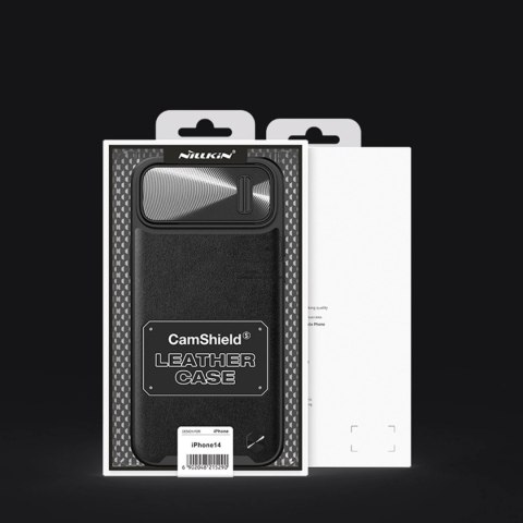 Nillkin CamShield Leather S Case etui iPhone 14 pokrowiec z osłoną na aparat zielone Nillkin CamShield Leather S Case etui iPhone 14 pokrowiec z osłoną na aparat zielone