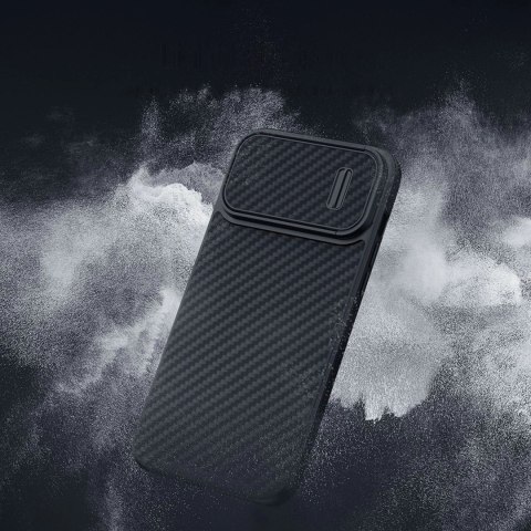 Nillkin Synthetic Fiber S Case etui iPhone 14 Pro Max z osłoną na aparat czarny Nillkin Synthetic Fiber S Case etui iPhone 14 Pro Max z osłoną na aparat czarny