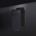 Nillkin Synthetic Fiber S Case etui iPhone 14 z osłoną na aparat czarny Nillkin Synthetic Fiber S Case etui iPhone 14 z osłoną na aparat czarny