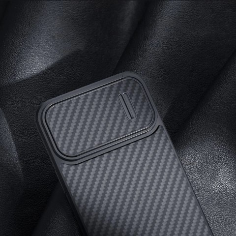 Nillkin Synthetic Fiber S Case etui iPhone 14 z osłoną na aparat czarny Nillkin Synthetic Fiber S Case etui iPhone 14 z osłoną na aparat czarny