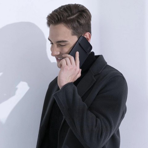 Nillkin Synthetic Fiber S Case etui iPhone 14 z osłoną na aparat czarny Nillkin Synthetic Fiber S Case etui iPhone 14 z osłoną na aparat czarny