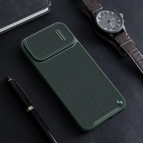 Nillkin Textured S Case etui iPhone 14 Plus pancerny pokrowiec z osłoną na aparat zielony Nillkin Textured S Case etui iPhone 14 Plus pancerny pokrowiec z osłoną na aparat zielony