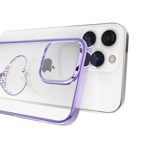 Etui silikonowe z kryształami Swarovski Kingxbar Wish Series do iPhone 14 Plus - fioletowe Etui silikonowe z kryształami Swarovski Kingxbar Wish Series do iPhone 14 Plus - fioletowe