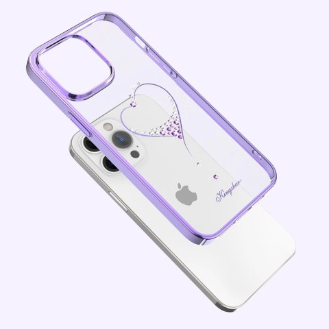 Etui silikonowe z kryształami Swarovski Kingxbar Wish Series do iPhone 14 Plus - fioletowe Etui silikonowe z kryształami Swarovski Kingxbar Wish Series do iPhone 14 Plus - fioletowe