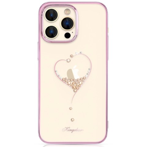 Etui silikonowe z kryształami Swarovski Kingxbar Wish Series do iPhone 14 Plus - różowe Etui silikonowe z kryształami Swarovski Kingxbar Wish Series do iPhone 14 Plus - różowe