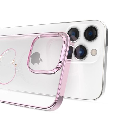 Etui silikonowe z kryształami Swarovski Kingxbar Wish Series do iPhone 14 Plus - różowe Etui silikonowe z kryształami Swarovski Kingxbar Wish Series do iPhone 14 Plus - różowe