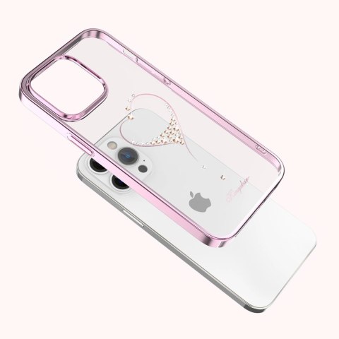 Etui silikonowe z kryształami Swarovski Kingxbar Wish Series do iPhone 14 Plus - różowe Etui silikonowe z kryształami Swarovski Kingxbar Wish Series do iPhone 14 Plus - różowe