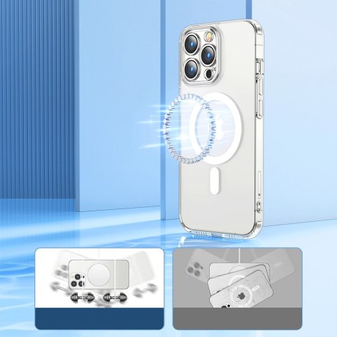 Joyroom 14D Magnetic Case magnetyczne etui do iPhone 14 Plus kompatybilne z MagSafe przezroczysty (JR-14D7) Joyroom 14D Magnetic Case magnetyczne etui do iPhone 14 Plus kompatybilne z MagSafe przezroczysty (JR-14D7)