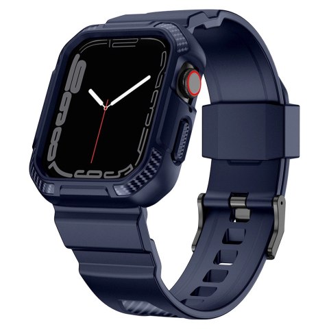 Kingxbar CYF106 2w1 pancerne etui Apple Watch SE, 9, 8, 7, 6, 5, 4, 3, 2, 1 (41, 40, 38 mm) z paskiem niebieskie Kingxbar CYF106 2w1 pancerne etui Apple Watch SE, 9, 8, 7, 6, 5, 4, 3, 2, 1 (41, 40, 38 mm) z paskiem niebieskie