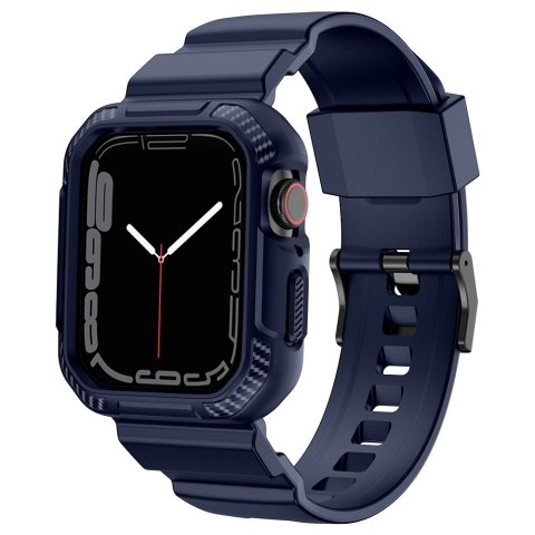 Kingxbar CYF106 2w1 pancerne etui Apple Watch SE, 9, 8, 7, 6, 5, 4, 3, 2, 1 (41, 40, 38 mm) z paskiem niebieskie Kingxbar CYF106 2w1 pancerne etui Apple Watch SE, 9, 8, 7, 6, 5, 4, 3, 2, 1 (41, 40, 38 mm) z paskiem niebieskie