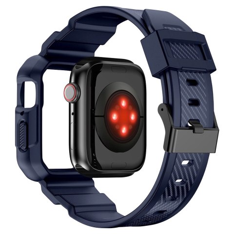 Kingxbar CYF106 2w1 pancerne etui Apple Watch SE, 9, 8, 7, 6, 5, 4, 3, 2, 1 (41, 40, 38 mm) z paskiem niebieskie Kingxbar CYF106 2w1 pancerne etui Apple Watch SE, 9, 8, 7, 6, 5, 4, 3, 2, 1 (41, 40, 38 mm) z paskiem niebieskie