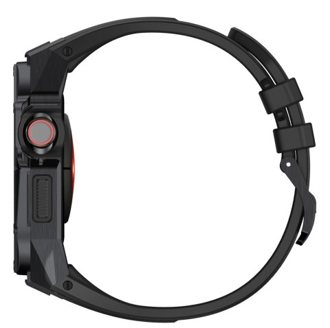 Kingxbar CYF140 2w1 pancerne etui Apple Watch SE, 6, 5, 4 (44 mm) ze stali nierdzewnej z paskiem srebrne Kingxbar CYF140 2w1 pancerne etui Apple Watch SE, 6, 5, 4 (44 mm) ze stali nierdzewnej z paskiem srebrne