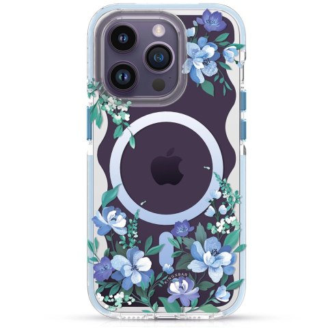 Kingxbar Flora Series magnetyczne etui iPhone 14 Plus MagSafe ozdobione nadrukiem w kwiaty orchid Kingxbar Flora Series magnetyczne etui iPhone 14 Plus MagSafe ozdobione nadrukiem w kwiaty orchid