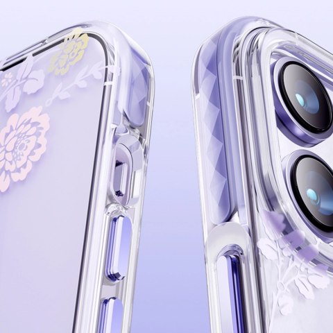 Kingxbar Flora Series magnetyczne etui iPhone 14 Plus MagSafe ozdobione nadrukiem w kwiaty orchid Kingxbar Flora Series magnetyczne etui iPhone 14 Plus MagSafe ozdobione nadrukiem w kwiaty orchid