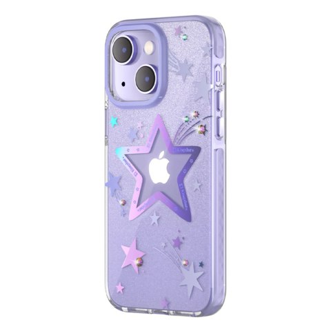 Kingxbar Heart Star Series etui iPhone 14 Plus etui w gwiazdki purple star Kingxbar Heart Star Series etui iPhone 14 Plus etui w gwiazdki purple star