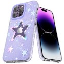 Kingxbar Heart Star Series etui iPhone 14 Plus etui w gwiazdki purple star Kingxbar Heart Star Series etui iPhone 14 Plus etui w gwiazdki purple star
