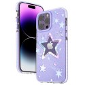 Kingxbar Heart Star Series etui iPhone 14 Plus etui w gwiazdki purple star Kingxbar Heart Star Series etui iPhone 14 Plus etui w gwiazdki purple star