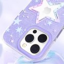 Kingxbar Heart Star Series etui iPhone 14 Plus etui w gwiazdki purple star Kingxbar Heart Star Series etui iPhone 14 Plus etui w gwiazdki purple star