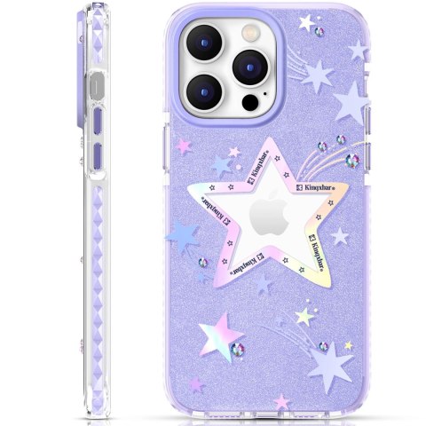Kingxbar Heart Star Series etui iPhone 14 Plus etui w gwiazdki purple star Kingxbar Heart Star Series etui iPhone 14 Plus etui w gwiazdki purple star